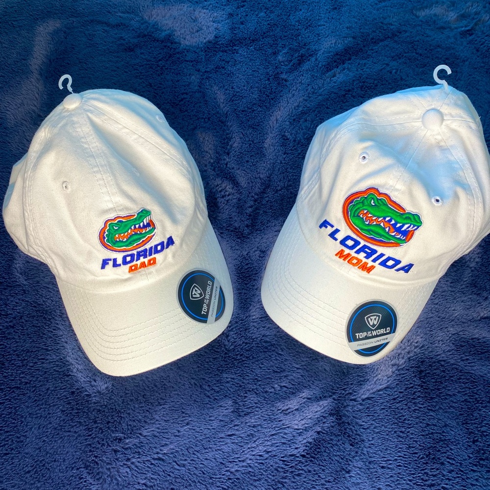 UF Mom & Dad hats. New. University of Florida Gators Adjustable
